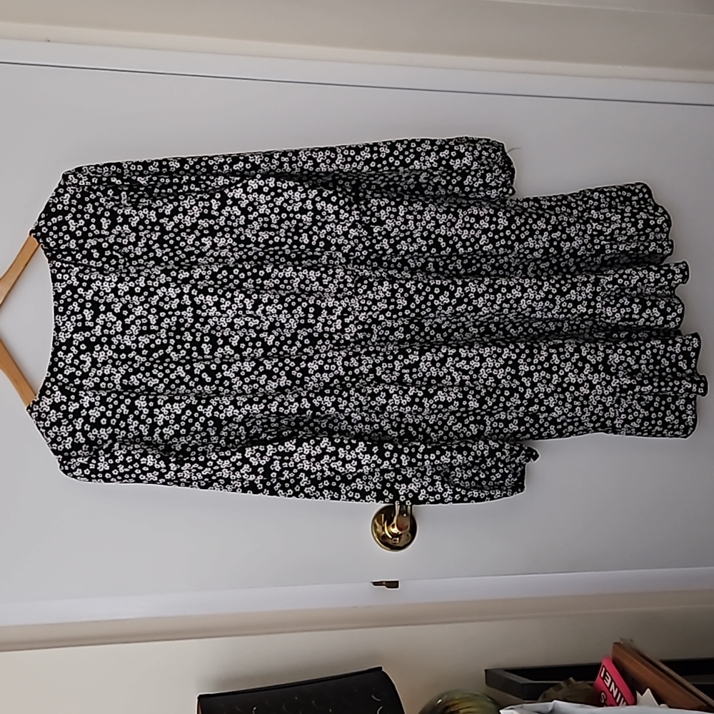 Abound Black and White Floral Midi Dress - Picture 5 of 7
